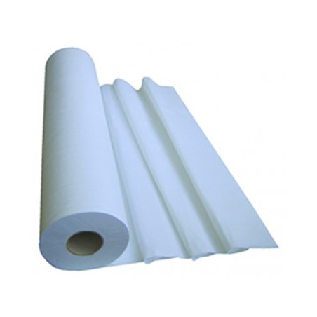 DRAPS D'EXAMENS LAIZE 70CM 30 FMTS  DE 190CM PRÉDÉCOUPE LONGUE  PURE PATE BLANCHE