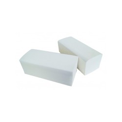 ESSUIE-MAINS ENCHÉVÊTRÉS PLIÉS EN V - FORMATS 25X21CM - PURE CELL. BLANC 2X19GR GAUFRÉCOLLÉ ECOLABEL