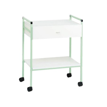 GUÉRIDON LAQUÉ + TIROIRS